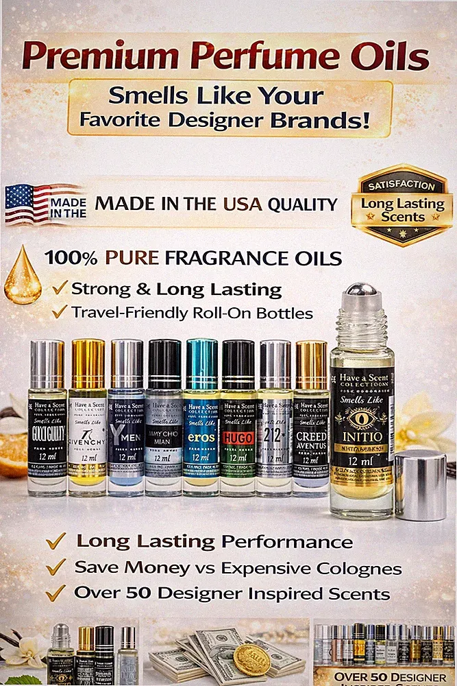 Men Perfume Oil Roll On 12ml Pick Any Scent Long Lasting Unisex